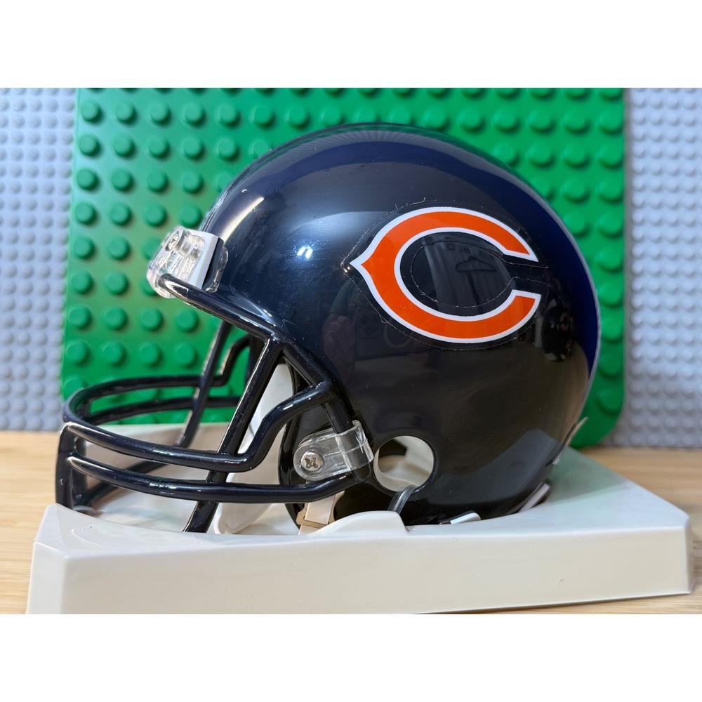 Riddell Chicago Bears Throwback Mini Helmet NFL Football Ghost Auto Mounted Mem - Picture 4 of 8